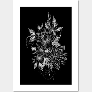 Flower and mandala design Posters and Art